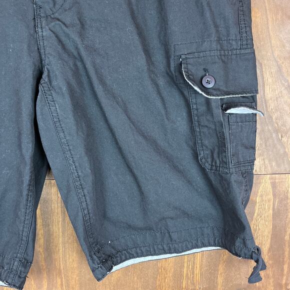 WeArFirst Mens Shorts Black Cargo Outdoors Active Gorpcore 100% Cotton 36x10 - Picture 5 of 12